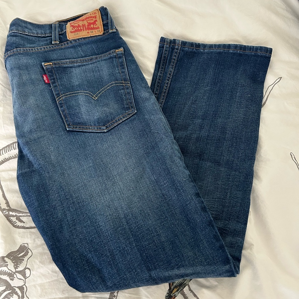Men’s Levi 514 Slim Straight blue jeans. - Picture 7 of 7